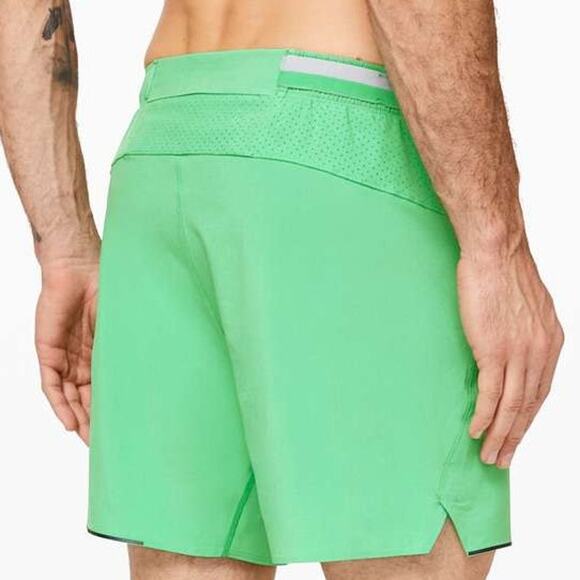 Lululemon Surge Short Liner 6" Tropix Green Men's Size XL Excellent Condition - Picture 2 of 11